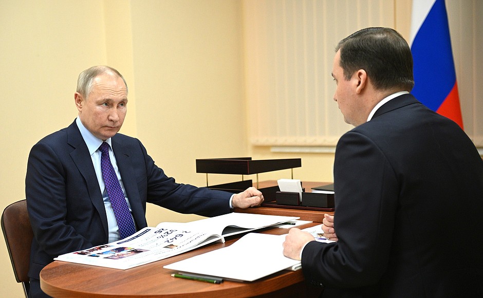 With Governor of the Arkhangelsk Region Alexander Tsybulsky.