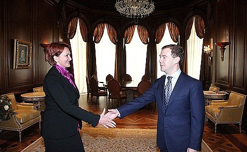 С Министром сельского хозяйства Еленой Скрынник.