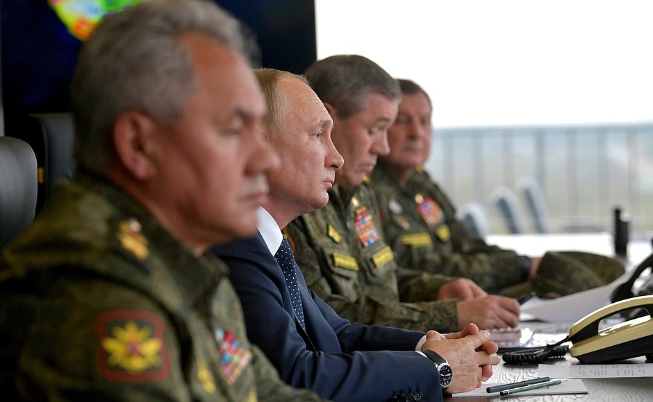 На полигоне Мулино в ходе основного этапа совместных стратегических учений вооружённых сил Российской Федерации и Республики Беларусь «Запад-2021».