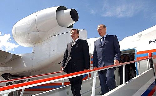 After inspection of the Russian amphibious plane BE-200.