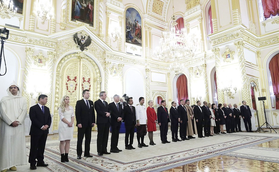 Presentation of foreign ambassadors’ letters of credence.