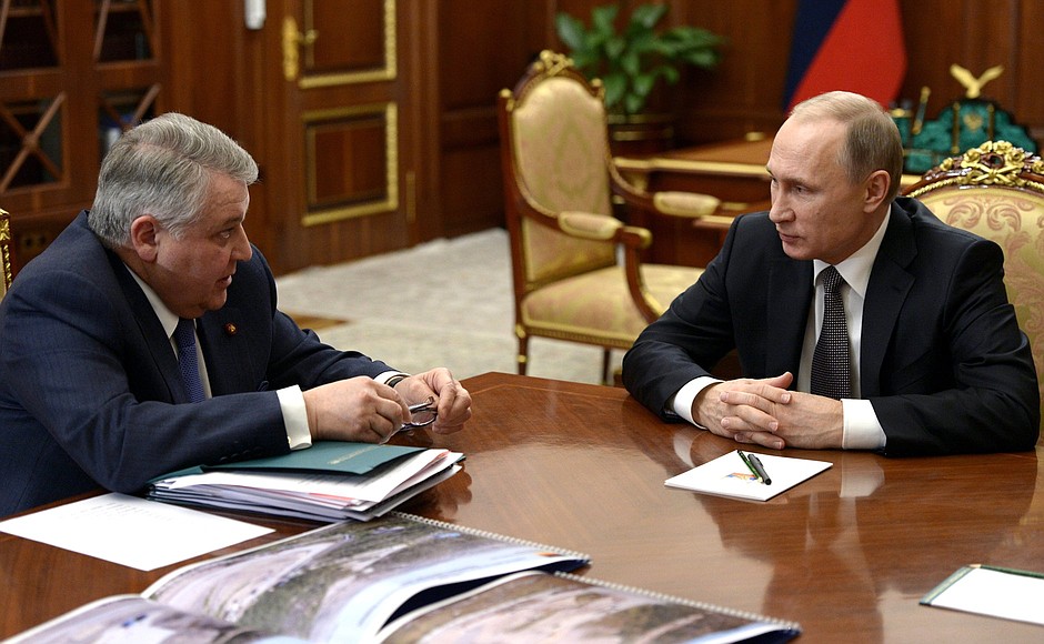 Meeting with Director of the National Research Centre Kurchatov Institute Mikhail Kovalchuk.