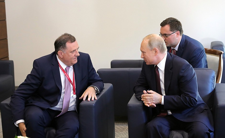 Встреча с Президентом Республики Сербской Боснии и Герцеговины Милорадом Додиком.