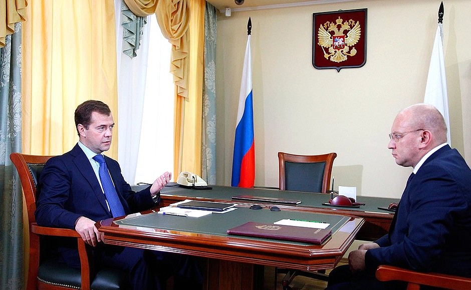 С губернатором Ненецкого автономного округа Игорем Федоровым.