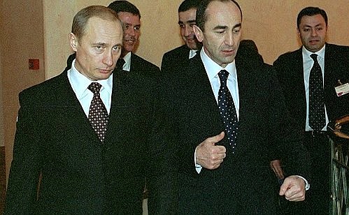 С Президентом Армении Робертом Кочаряном.