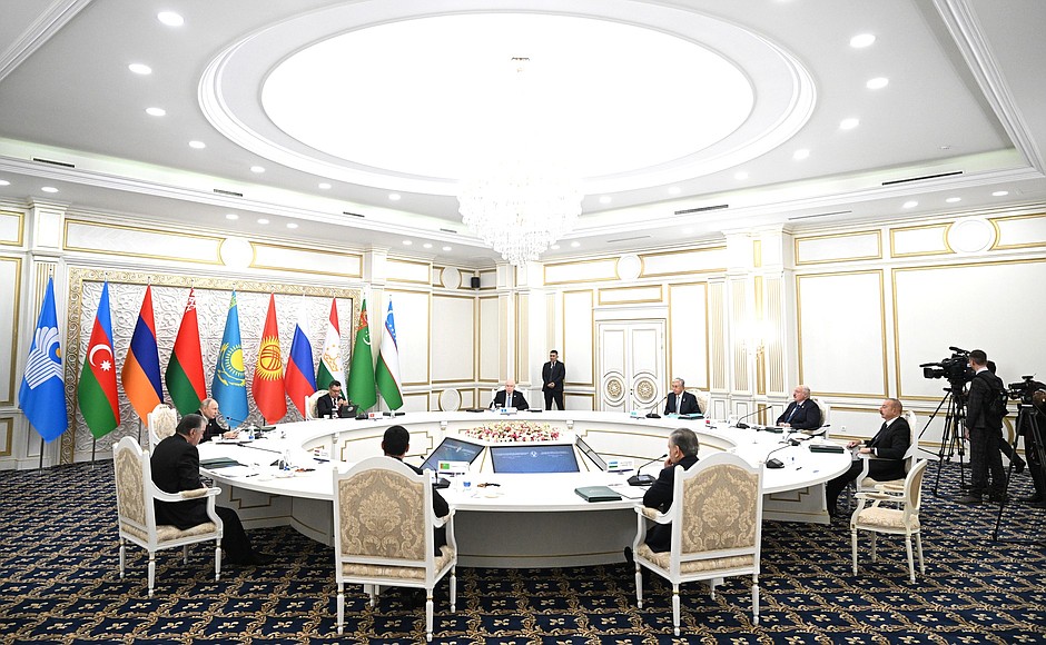 Meeting of the CIS Heads of State Council in a restricted format.