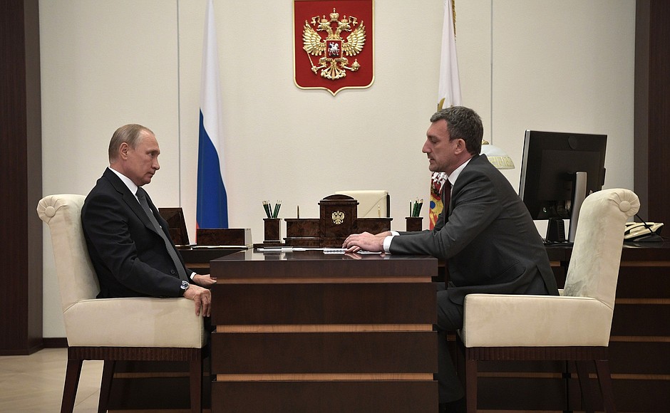 With Acting Governor of the Amur Region Vasily Orlov.