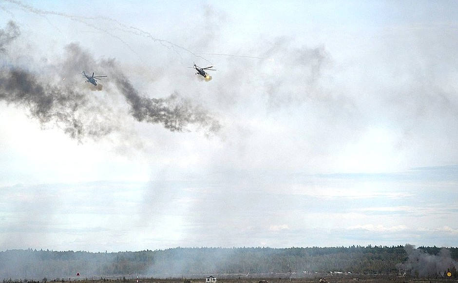 The final stage of the Zapad-2013 Russian-Belarusian strategic military exercises.