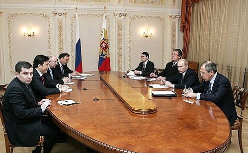Meeting with President of Georgia Mikhail Saakashvili.