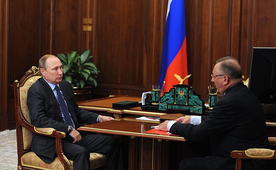 Meeting with President of Transneft Nikolai Tokarev.