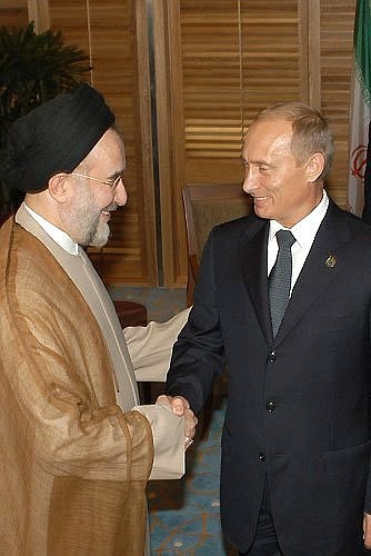 С Президентом Ирана Мохаммадом Хатами.