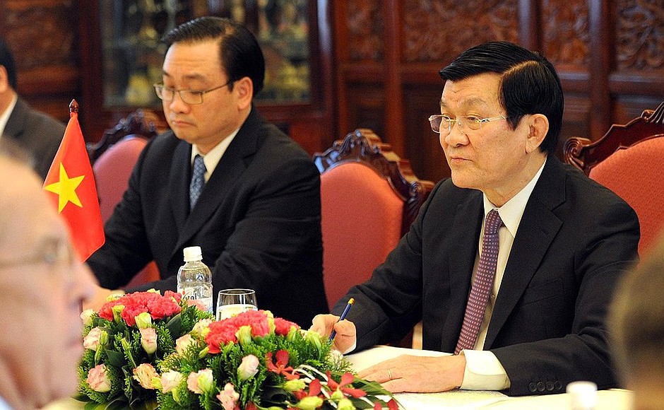 Встреча с Президентом Вьетнама Чыонг Тан Шангом.