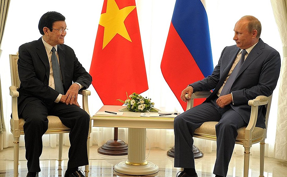 С Президентом Вьетнама Чыонг Тан Шангом.