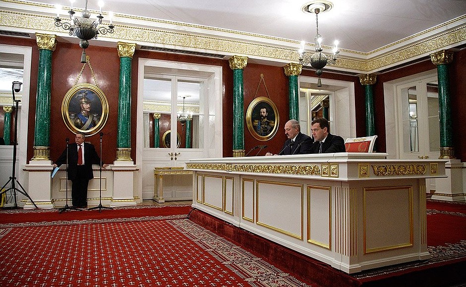 Заявления для прессы по итогам заседания Высшего Государственного Совета Союзного государства Российской Федерации и Республики Беларусь.