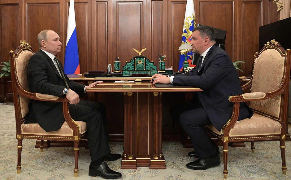 With Deputy Prime Minister Maxim Akimov.