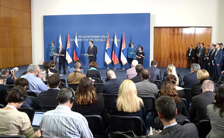 Press statement following Russian-Serbian talks.
