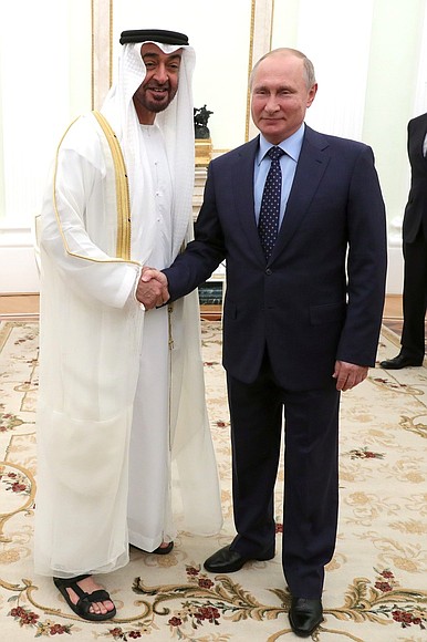 With Crown Prince of Abu Dhabi Mohammed bin Zayed Al Nahyan.