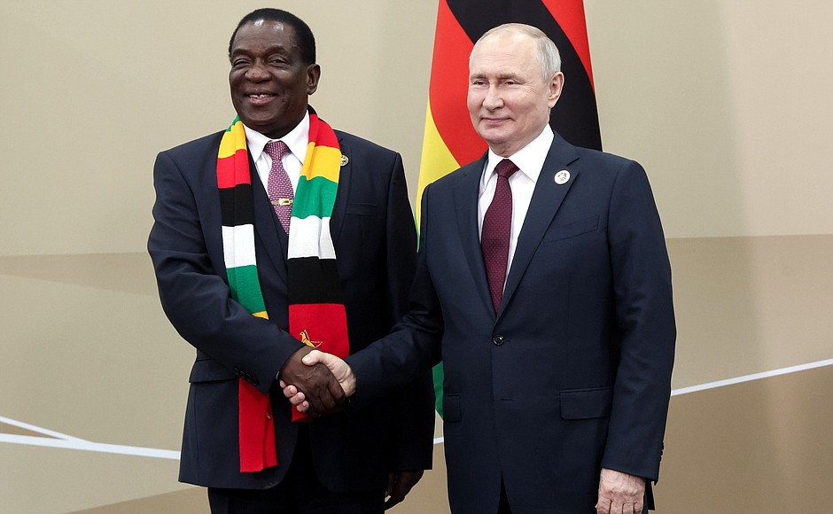 With President of Zimbabwe Emmerson Mnangagwa.