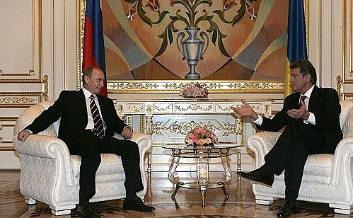 С Президентом Украины Виктором Ющенко.