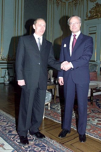 President Putin with Swedish King Carl XVI Gustaf.