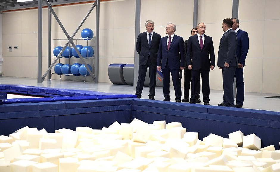 The President visited the Sopka multipurpose sports centre.