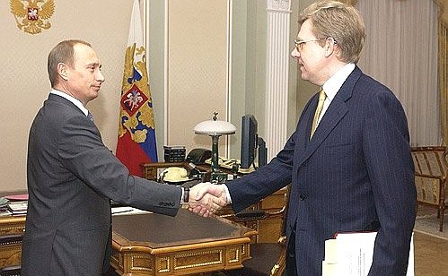 Рабочая встреча с Министром финансов Алексеем Кудриным.