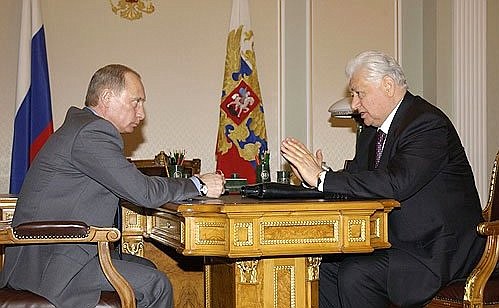 Встреча с председателем госсовета Дагестана Магомедали Магомедовым.