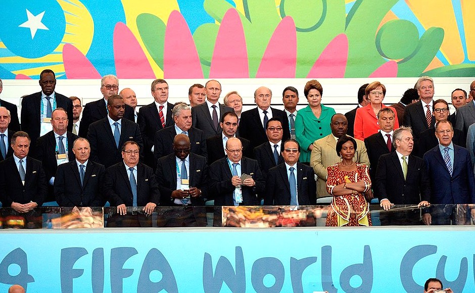 Vladimir Putin attended the 2014 FIFA World Cup’s closing ceremony.