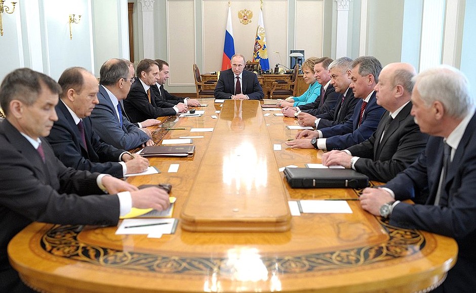 Оперативное совещание с постоянными членами Совета Безопасности.