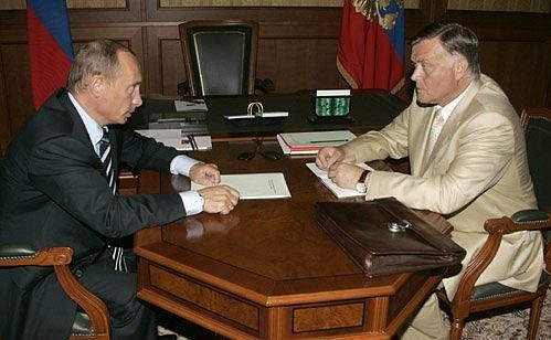 Встреча с президентом открытого акционерного общества «Российские железные дороги» Владимиром Якуниным.