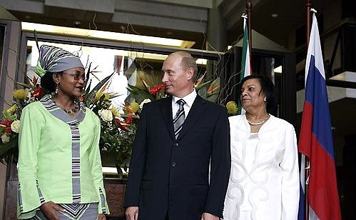 With the National Assembly Speaker Baleka Mbete and Deputy Chair of the National Council of Provinces Peggy Hollander.