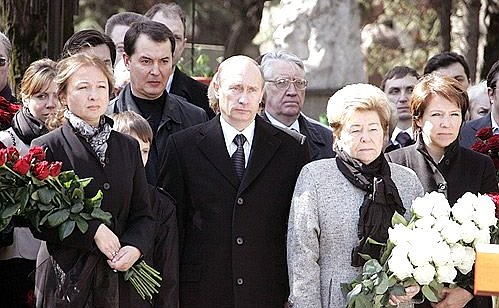 At the unveiling of a monument to First President of Russia Boris Yeltsin.