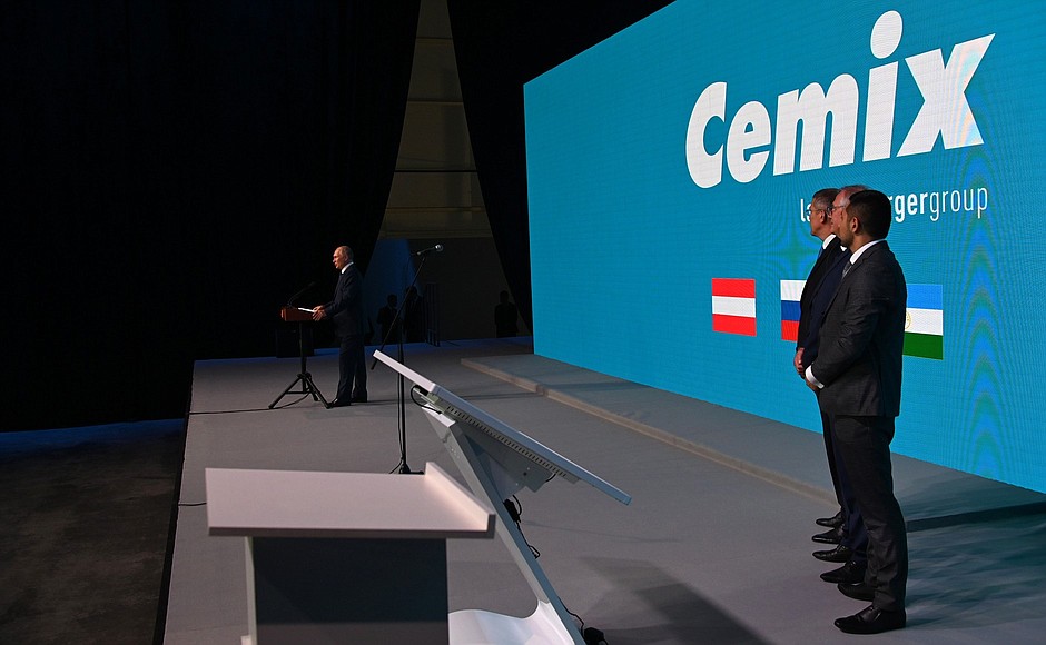 Speech at the ceremony to launch the first unit of the Cemix plant for the production of dry construction mixes (part of Austria’s Lasselsberger Group).