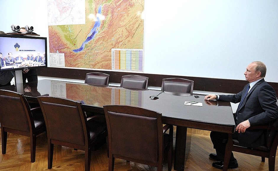 During a videoconference with Yuzhno-Sakhalinsk.