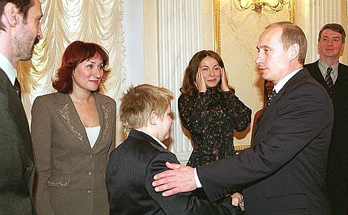President Putin meeting with the actors and creative team of Nord-Ost musical.