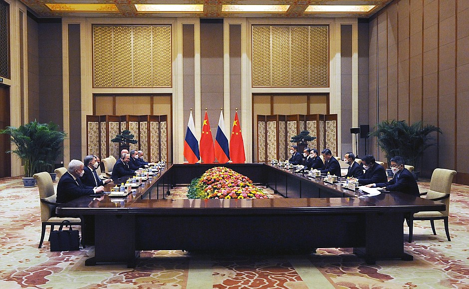 В ходе российско-китайских переговоров.