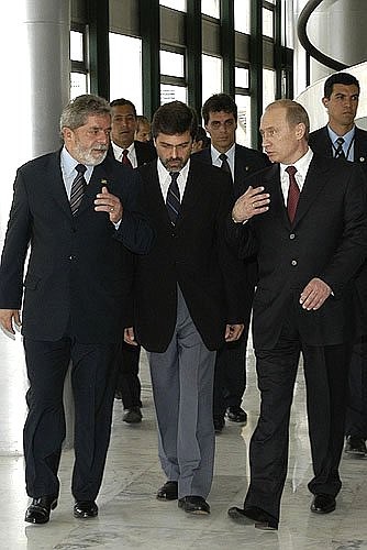 With Brazilian President Luis Inasio Lula da Silva.