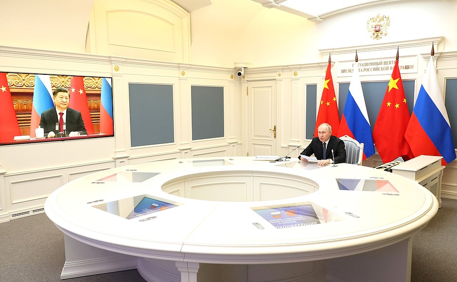 Russian-Chinese talks (via videoconference).