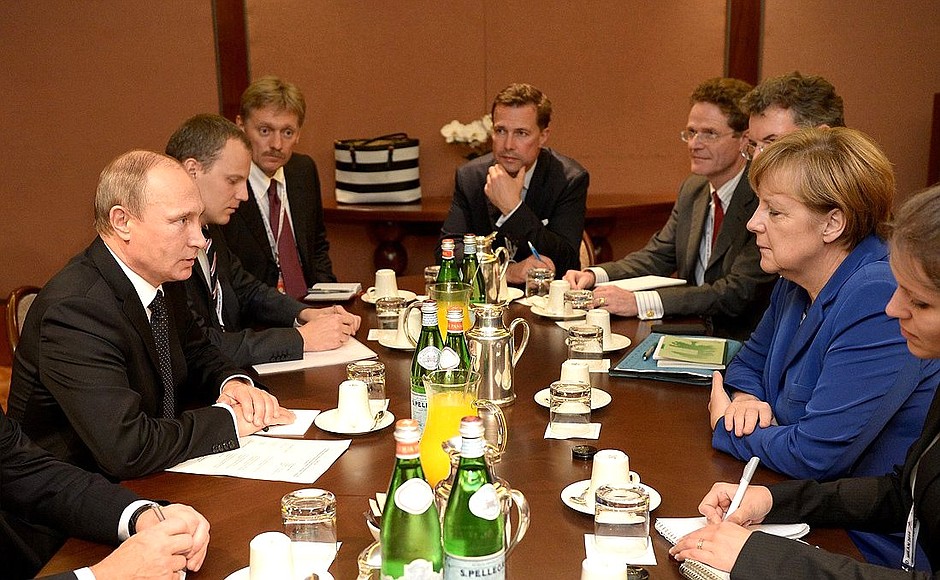 Meeting with Federal Chancellor of Germany Angela Merkel.