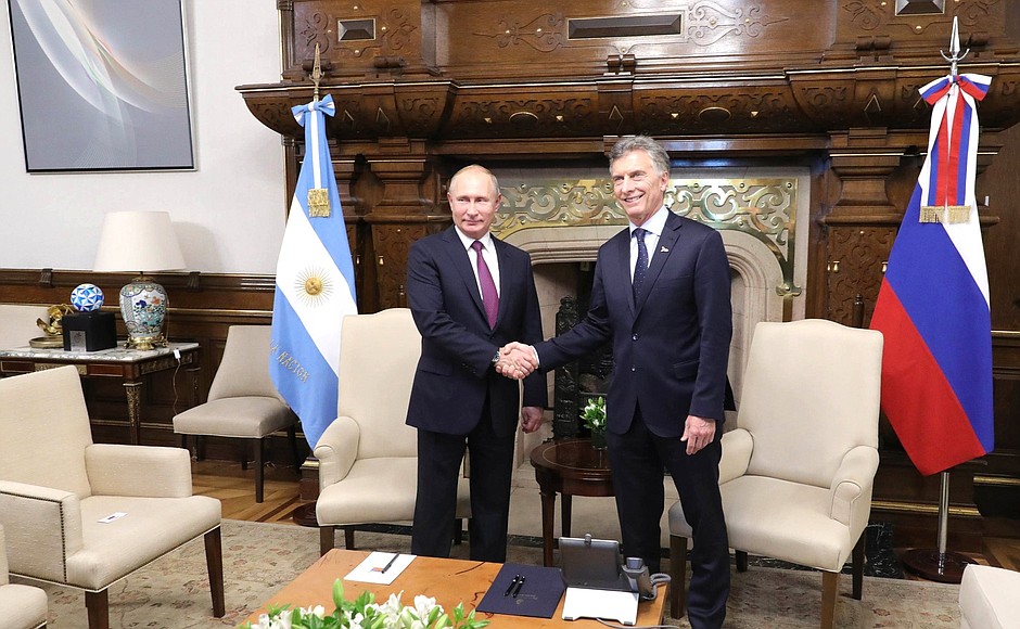 С Президентом Аргентины Маурисио Макри.
