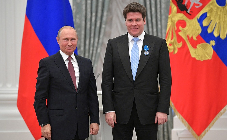 At a presentation of state decorations. Pianist Denis Matsuev has been awarded the Order of Honour.