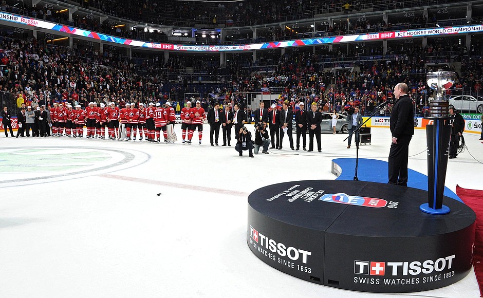 The 2016 Ice Hockey World Championship awards ceremony.