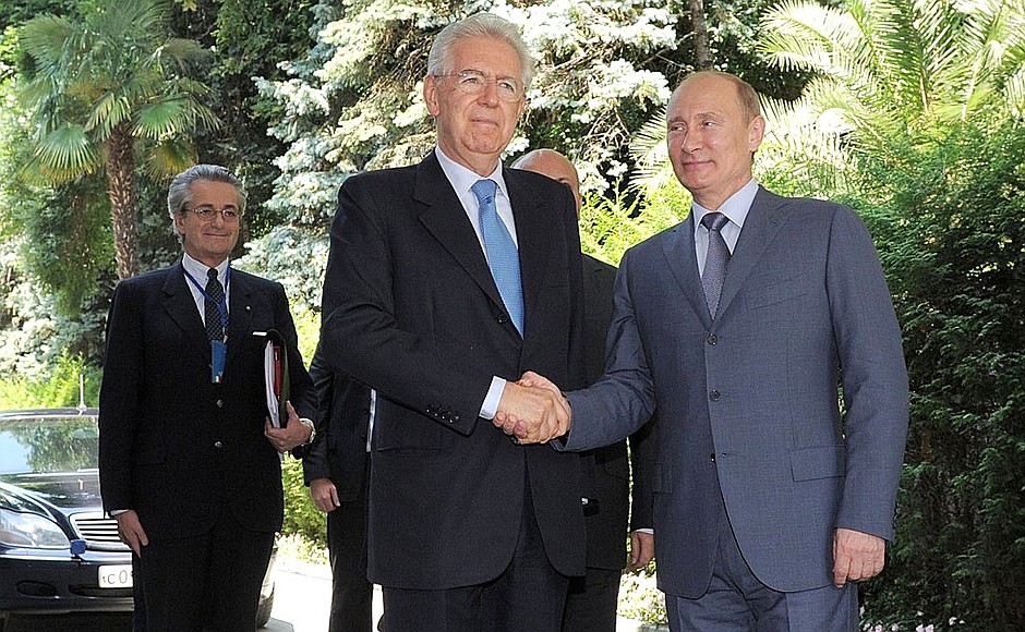 With Prime Minister of Italy Mario Monti.