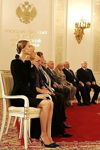 На церемонии вручения Государственных премий Российской Федерации 2006 года. Лауреаты.
