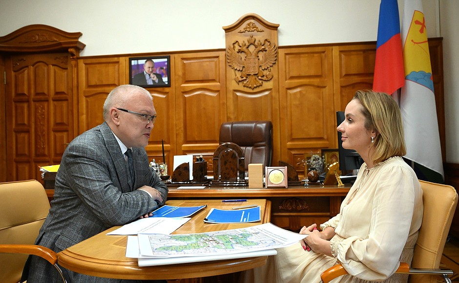 Presidential Commissioner for Children’s Rights Maria Lvova-Belova during her trip to the Kirov Region.