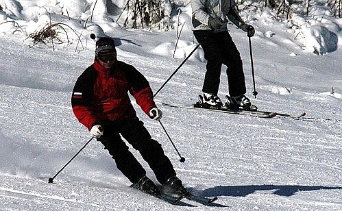 President Putin at the Abzakovo mountain ski centre.