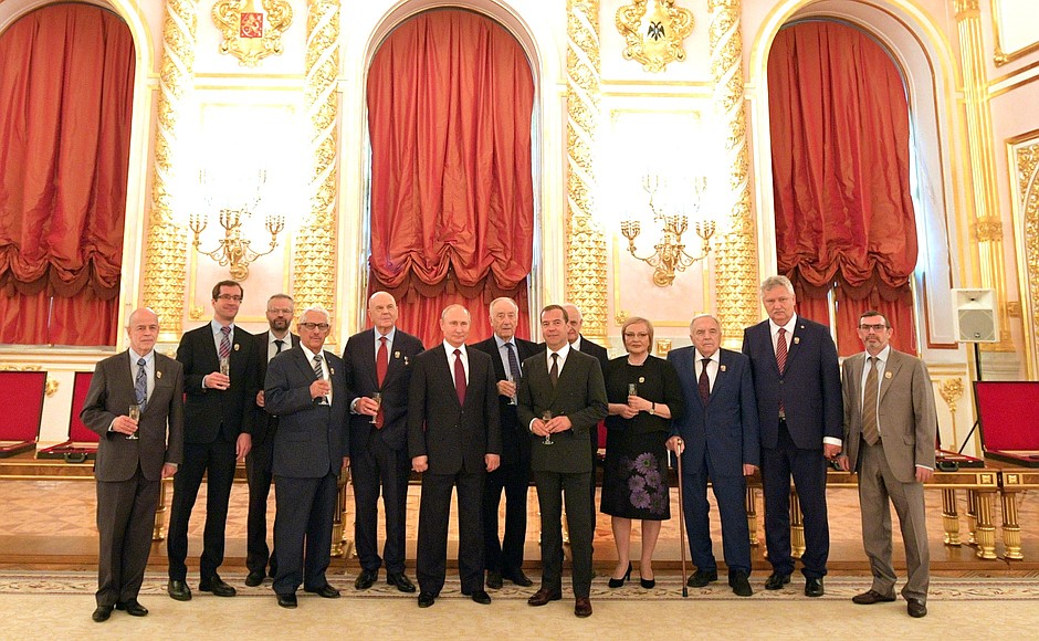 По окончании церемонии вручения государственных премий Российской Федерации.