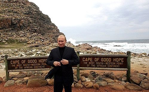 Visiting the Cape of Good Hope.