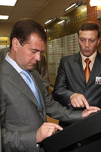 Президент ознакомился с рядом новых информационных технологий, используемых в работе Петрозаводского городского суда.