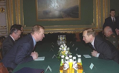 President Putin before Russian-Ukrainian talks.